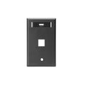 Placa pared (faceplate) 1 puerto negra | Leviton | 420801ES