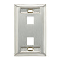 Placa pared (faceplate) 2 puertos acero inoxidable | Leviton | 430801L2