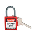 Candado de nylon compacto rojo arco aluminio 1" | Brady | 143150