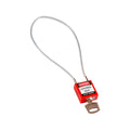 Candado de nylon compacto rojo arco flexible 8.50" | Brady | 146124