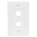 Placa pared (faceplate) 2 puertos blanca | Condunet | 8699612AFP