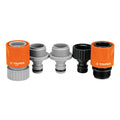 Juego de 5 conectores 3/4" rápidos de ABS, sistema click | Truper | CLICKSET
