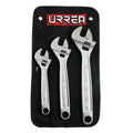 Juego de llaves ajustables cromadas (3 piezas) | Urrea | 795