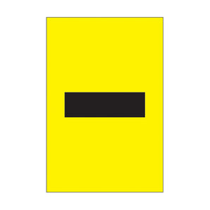 EA115-A - Etiqueta adhesiva 1 x 1.5" amarilla "-" (50 piezas)