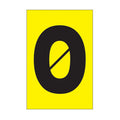 Etiqueta adhesiva 1 x 1.5" amarilla "0" (50 piezas) | EA1150A | Icoptiks