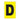 EA115DA - Etiqueta adhesiva 1 x 1.5" amarilla "D" (50 piezas)