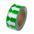 Cinta marcador de tuberías verde flechas blancas 2" x 30 yd | Brady | 91421