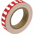 Cinta de marcador de tubería rojo flechas blancas 1" x 30 yd | Brady | 91426