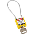 Candado de nylon compacto amarillo arco flexible 4.25" | Brady | 146121