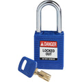 Candados de nylon "SafeKey" azul arco de acero 1.5" | Brady | NYLBLU38STKD