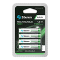 Pilas AAA NiMH recargable 1.2 Vcc (4 piezas) | Steren | BATNMAAA/110