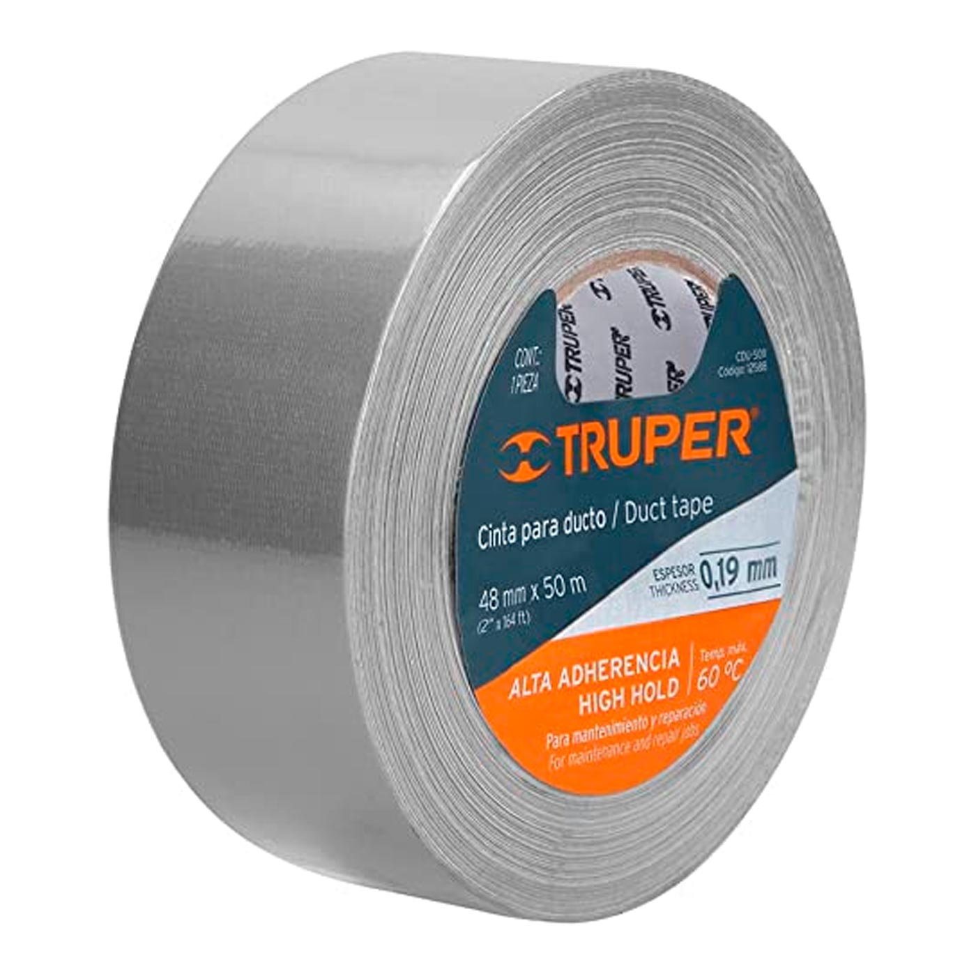 CDU50X TRUPER Cinta Adhesiva Para Ducto De 48 Mm X 50 M INCOM SHOP cdu50x-truper-cinta-adhesiva-para-ducto-de-48-mm-x-50-m-incom-shop