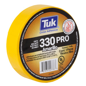 345303 - Cinta de aislar "330" de 19 mm x 18 m amarilla