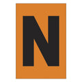 Etiqueta adhesiva 1 x 1.5" naranja "N" (50 piezas) | EA115NN | Icoptiks