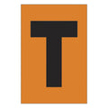 Etiqueta adhesiva 1 x 1.5" naranja "T" (50 piezas) | EA115TN | Icoptiks