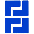 Marcadores de esquina "L" 5 x 5" azul (20 piezas) | Brady | 104432