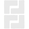 Marcadores de esquina "L" 5 x 5" blanco (20 piezas) | Brady | 104435