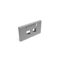 Placa pared (faceplate) 2 puertos gris | Leviton | 49910HG2