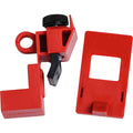 Bloqueo con abrazadera para interruptores automáticos de 120/227 Volts, rojo | Brady | 65396