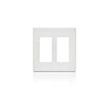 Placa pared (faceplate) "Decora" doble 2 puertos blanca | Leviton | 80309SW