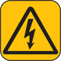 Señalamientos con pictograma de riesgos eléctricos de 3  x 3" | Brady | 89153