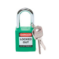 Candado de nylon verde arco de acero 1.5" | Brady | 99564