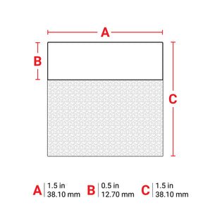 M732427 - Etiqueta autolaminable blanca de 1.5 x 0.5" para impresoras M7