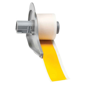 M7C1000595YL - Etiqueta de vinil continua amarilla de 1" x 50', rollo de 50' para impresoras M7