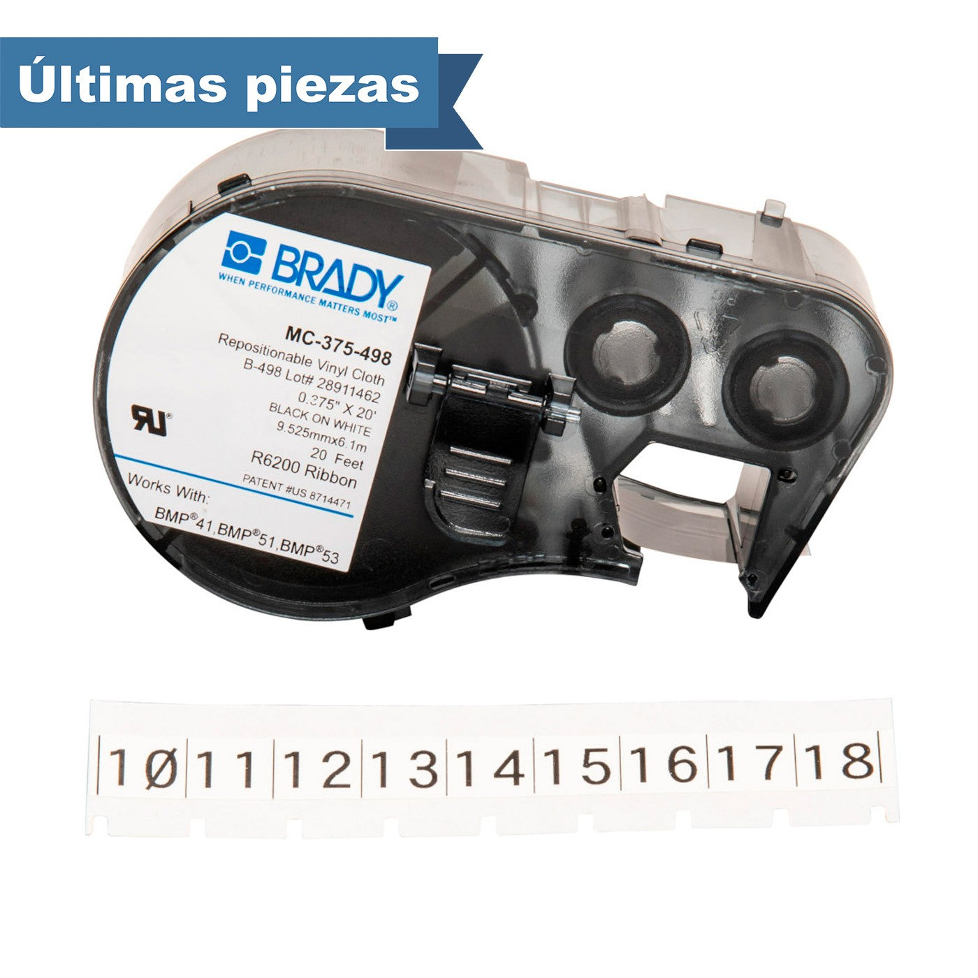 Etiqueta vinil continua blanca BMP41 y BMP51 Brady MC375498 – INCOM SHOP