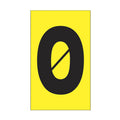 Etiqueta adhesiva 5 x 3 cm amarilla "0"  (50 piezas) | EA530A | Icoptiks