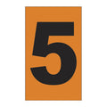 Etiqueta adhesiva 5 x 3 cm naranja "5" (50 piezas) | EA535N | Icoptiks