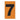 Etiqueta adhesiva 5 x 3 cm naranja "7" (50 piezas) | EA537N | Icoptiks