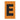 Etiqueta adhesiva 5 x 3 cm naranja "E" (50 piezas) | Icoptiks | EA53EN