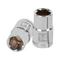Dado corto 14 mm, 6 puntas, cuadro 1/2" | Truper | D1214M