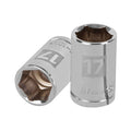 Dado corto 17 mm, 6 puntas, cuadro 1/2" | Truper | D1217M