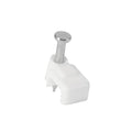 Grapa blanca para cable de 3 x 6 mm (20 piezas) | Volteck | GPL5B