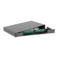 Distribuidor de fibra óptica G652D SCA, 12 fibras abatible 1UR | Icoptiks | DR9SCA012A1UTE