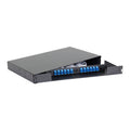 Distribuidor de fibra óptica G652D SCU, 12 fibras abatible 1UR | Icoptiks | DR9SCU012A1UTE