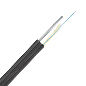 C2D825RZXX001 - Cable de fibra óptica drop plano "figura 8" G.657A2 mensajero metálico 01 fibra