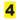 EA1154A - Etiqueta adhesiva 1 x 1.5" amarilla "4" (50 piezas)