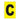 EA115CA - Etiqueta adhesiva 1 x 1.5" amarilla "C" (50 piezas)
