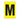 EA115MA - Etiqueta adhesiva 1 x 1.5" amarilla "M" (50 piezas)