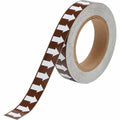 Cinta de marcador de tubería café flechas blancas 1" x 30 yd | Brady | 109928