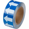 Cinta marcador de tuberías azul flechas blancas 2" x 30 yd | Brady | 91423