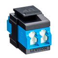 Acoplador dúplex monomodo LC QuickPort azul | Leviton | 41086SLE