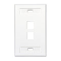 Placa pared (faceplate) 2 puertos blanca | Leviton | 420802WS