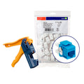 Jack UTP Cat 6 azul con pinza (150 piezas) | Leviton | 61110JL6