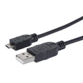 Cable USB V2.0 A-macho/Micro B macho negro 1 m | Manhattan | 307161