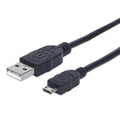 Cable USB V2.0 A-macho/Micro B macho negro 0.5 m | Manhattan | 325677