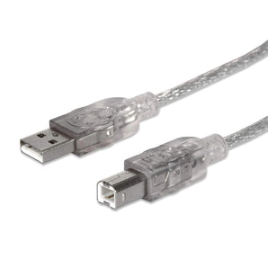 340465 - Cable USB V2.0 A-macho/B-macho plata 4.5 m